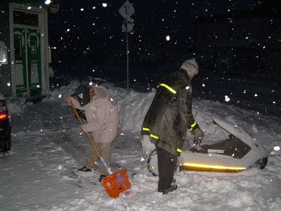 erst freischaufeln, dann fahren
