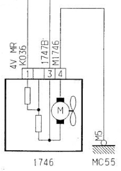 Lueftermotor im Schaltplan
